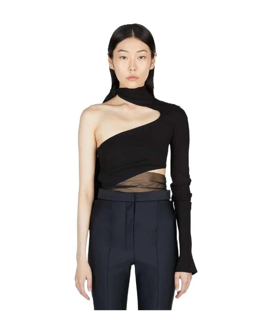 Cut-Out Asymmetric Bodysuit