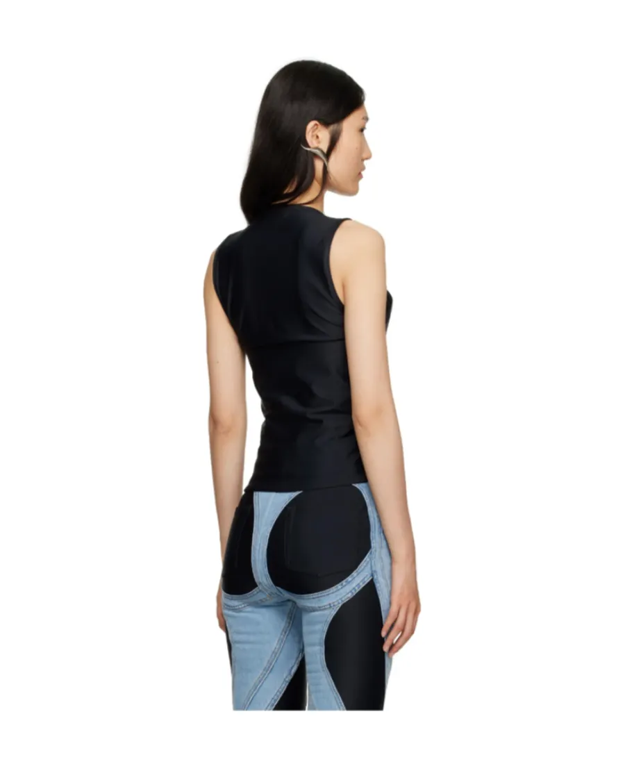 Round-Neck Sleeveless Top