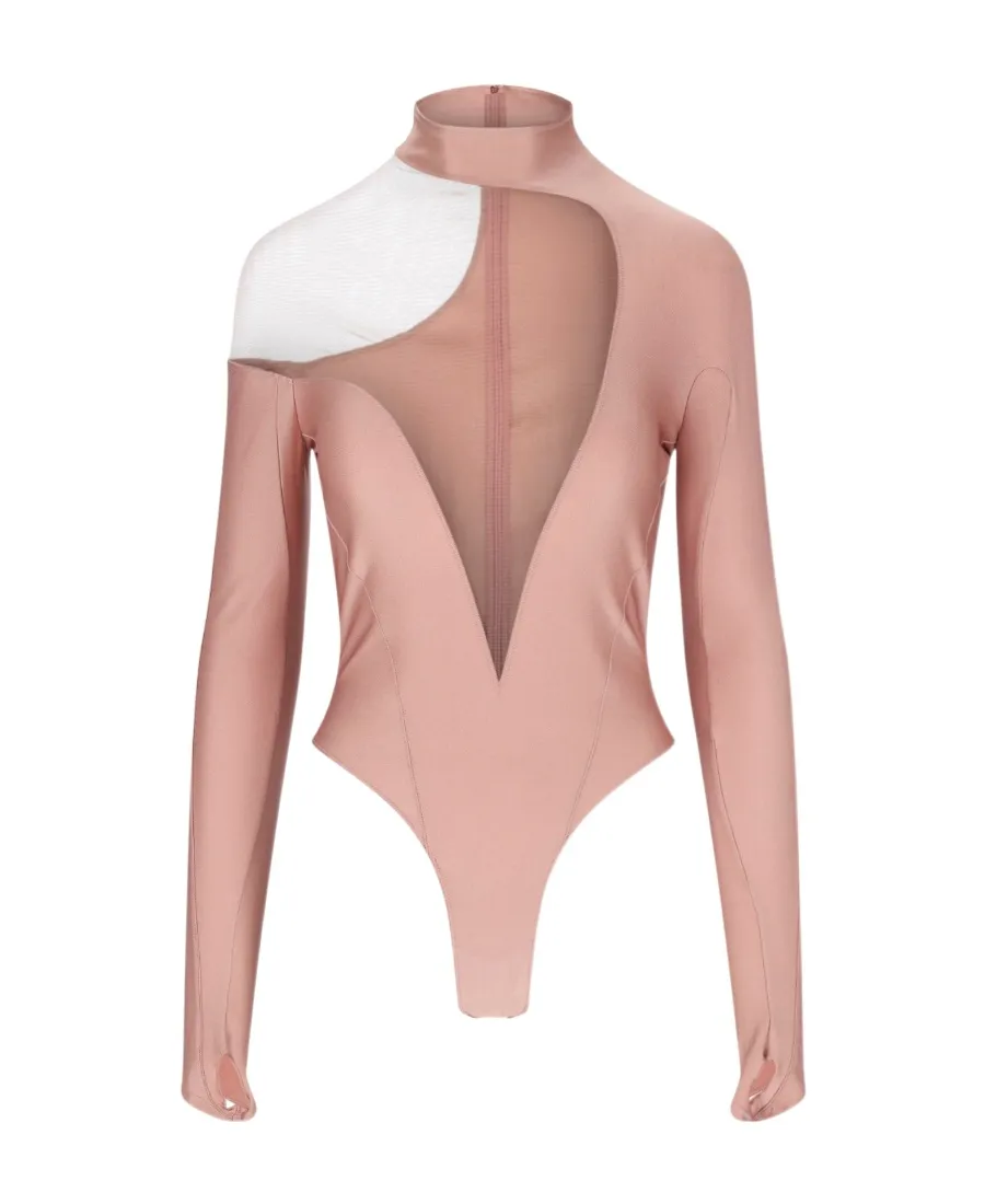Asymmetric Cutout Bodysuit
