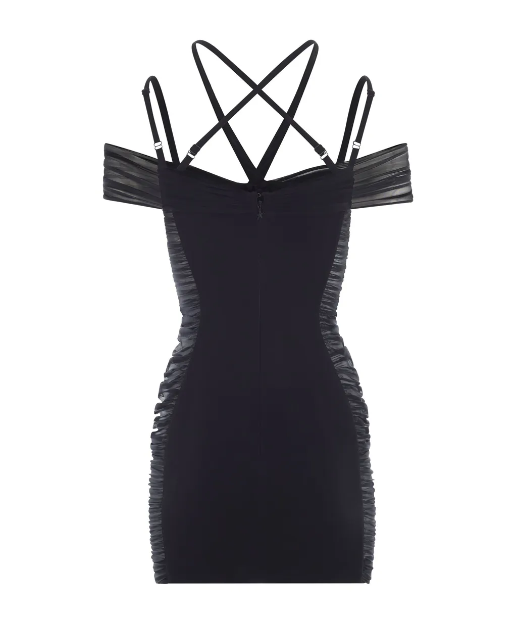 Ruched Halter Mini Dress