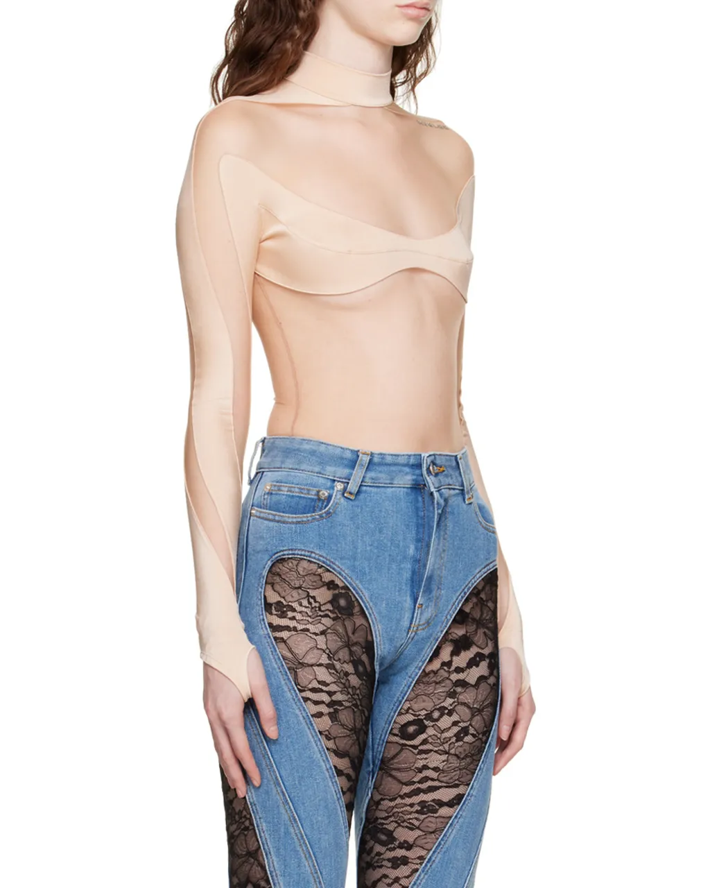 Logo Spliced Jumpsuit