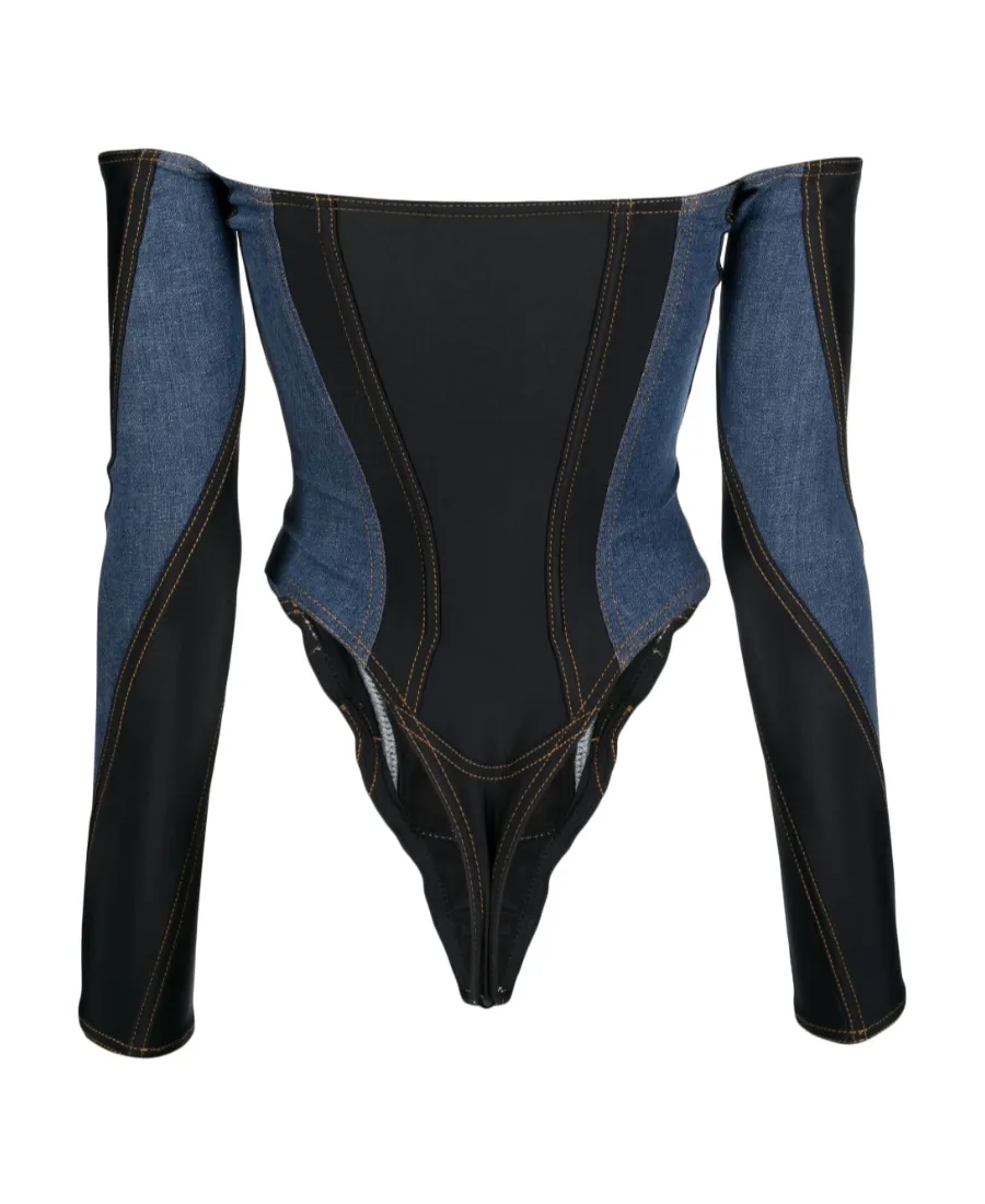 Denim Corset Bodysuit