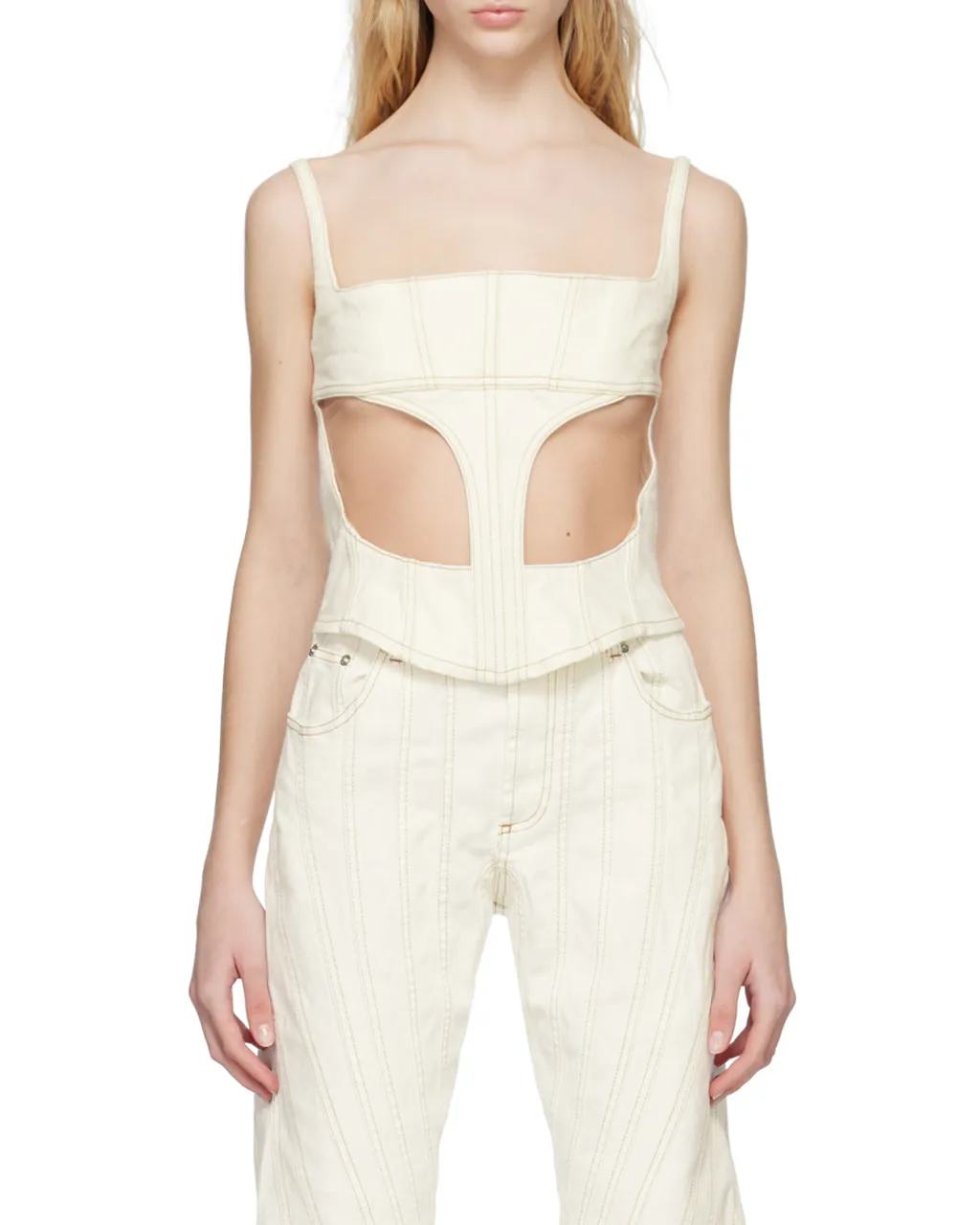 Front Hollowed-Out Detail Vest