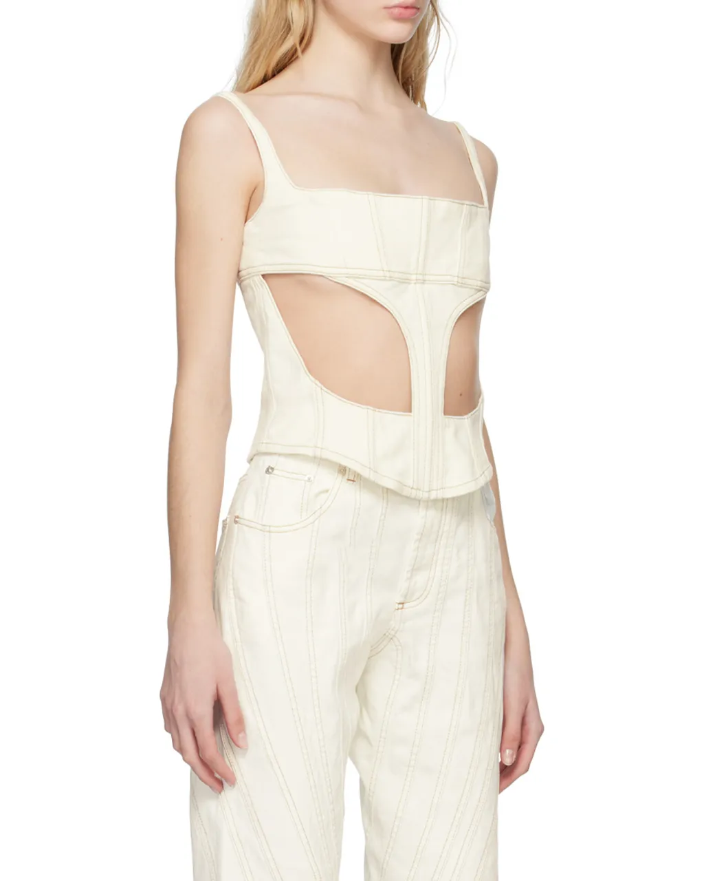 Front Hollowed-Out Detail Vest