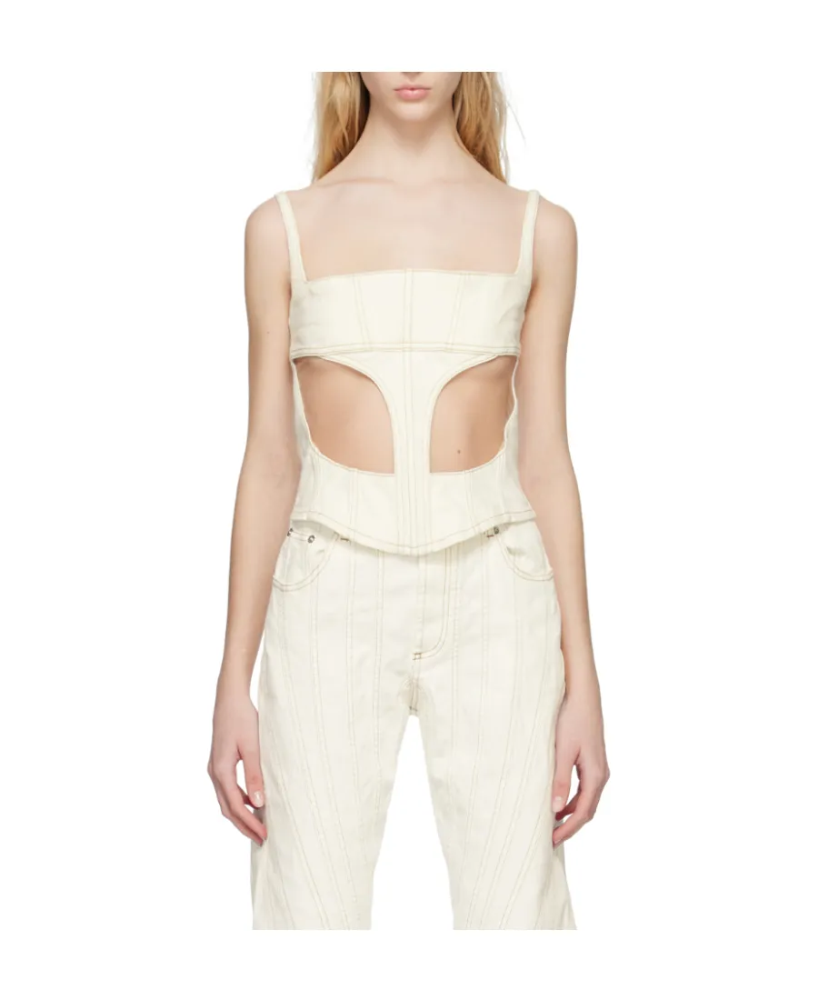 Front Hollowed-Out Detail Vest