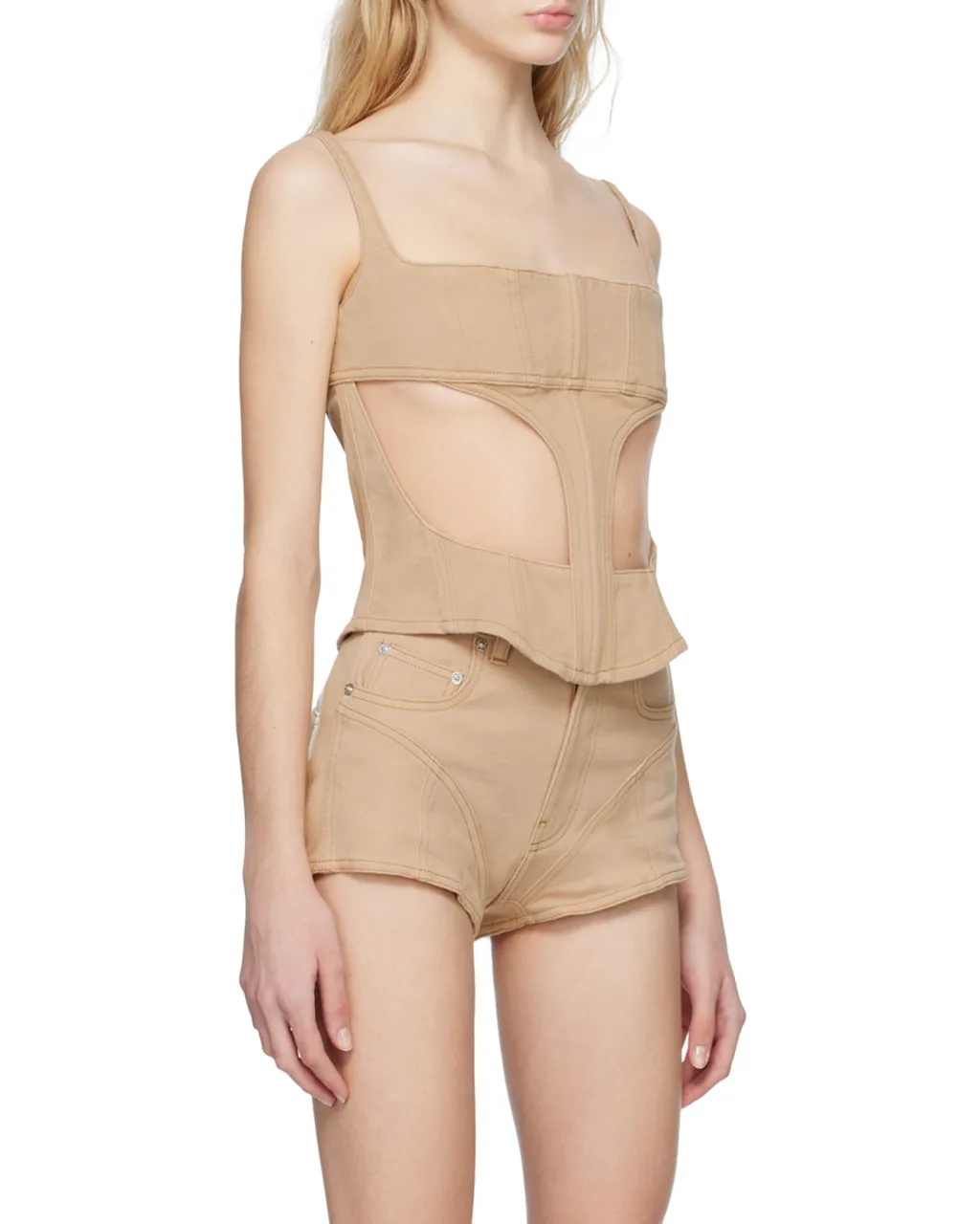 Front Hollowed-Out Detail Vest