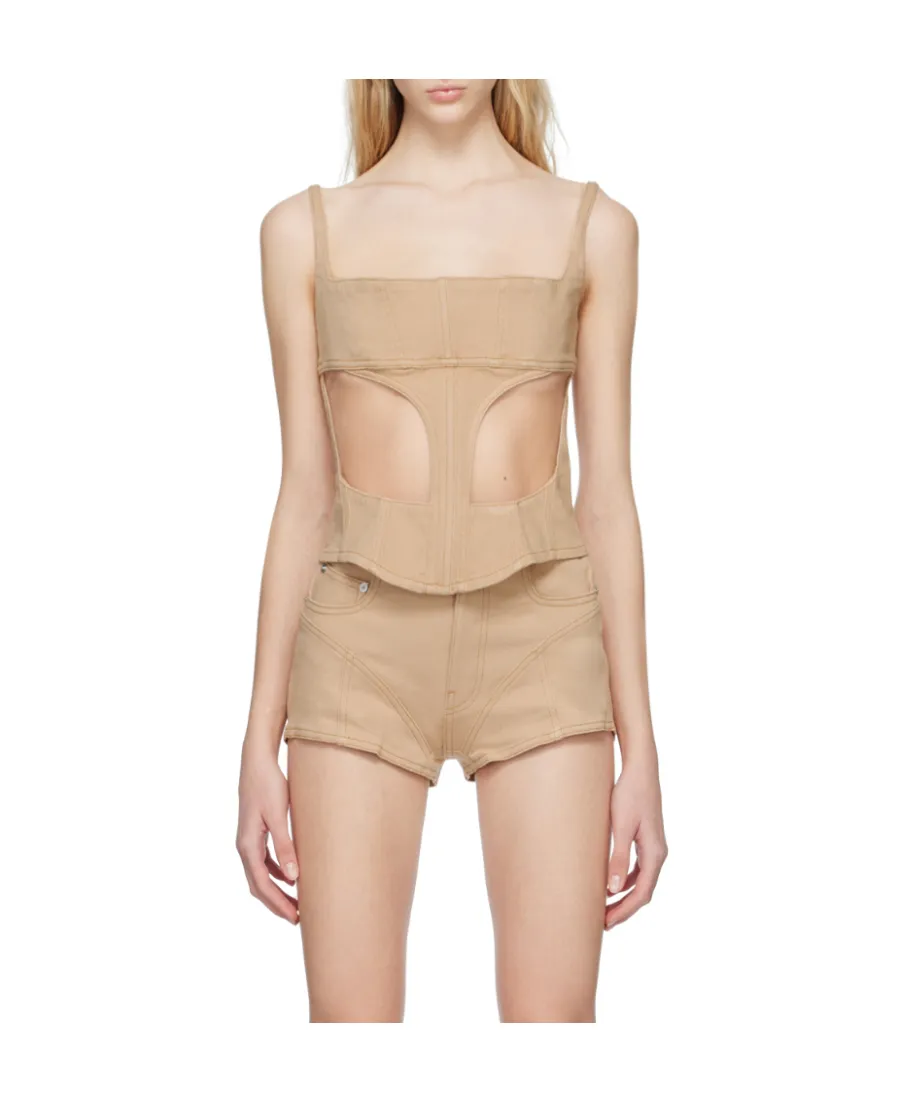 Front Hollowed-Out Detail Vest