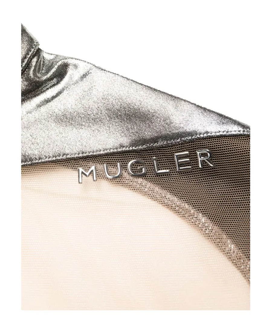 Sheer-Panelled Metallic Bodysuit
