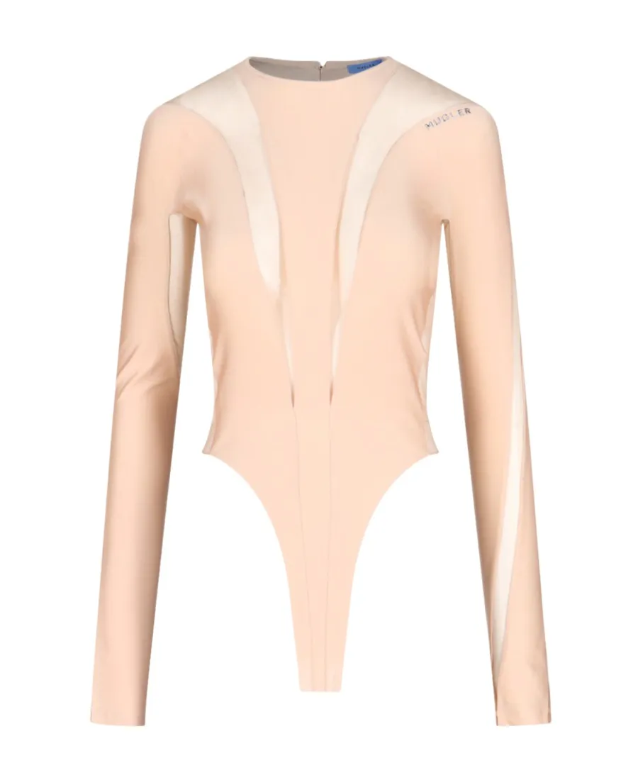 Sheer Panelling Long-Sleeved Body