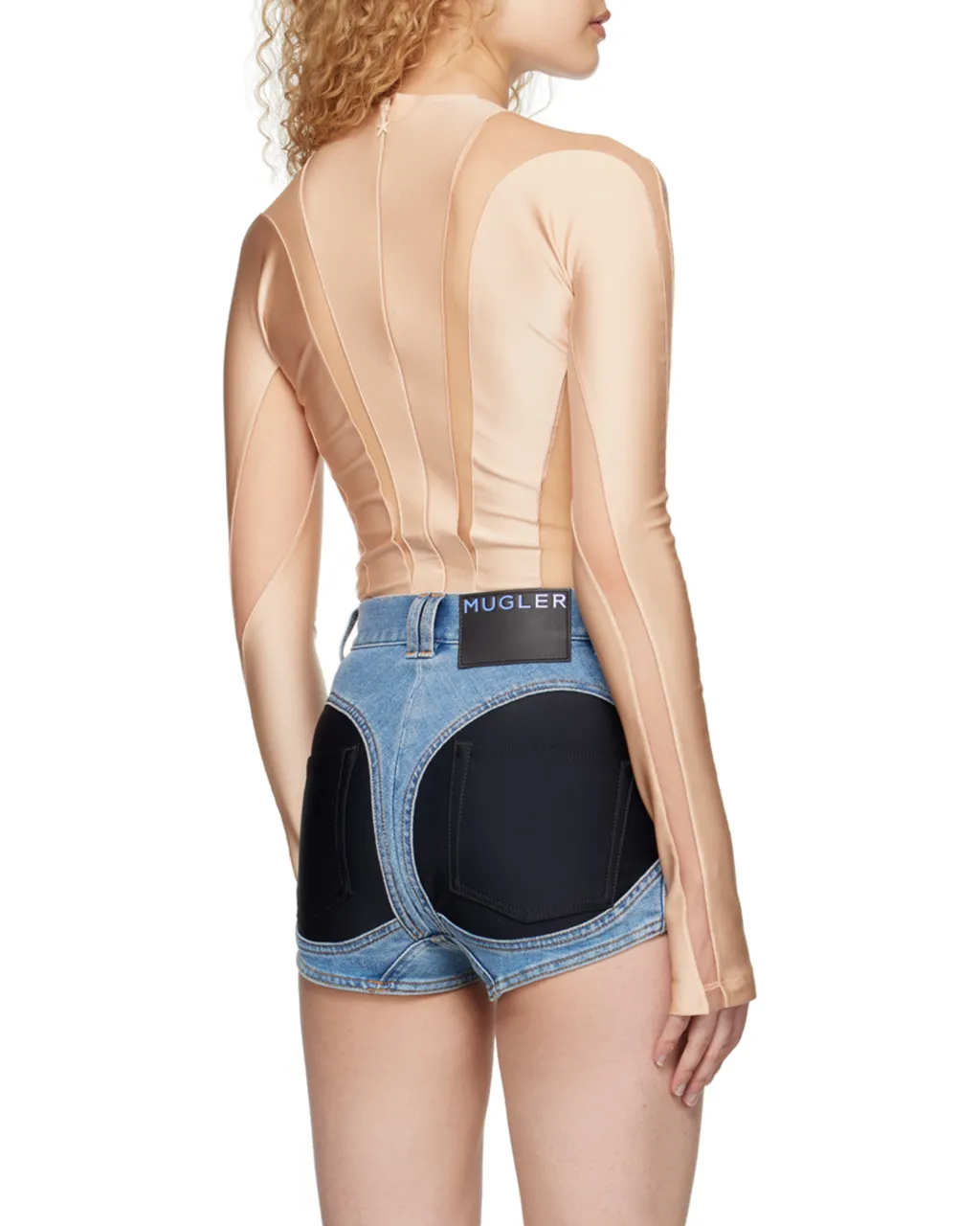 Sheer Panelling Long-Sleeved Body