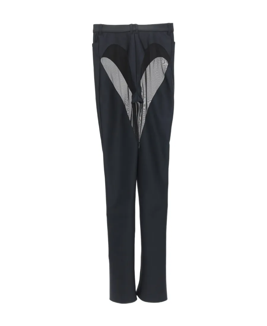 Transparent Detail Casual Pants