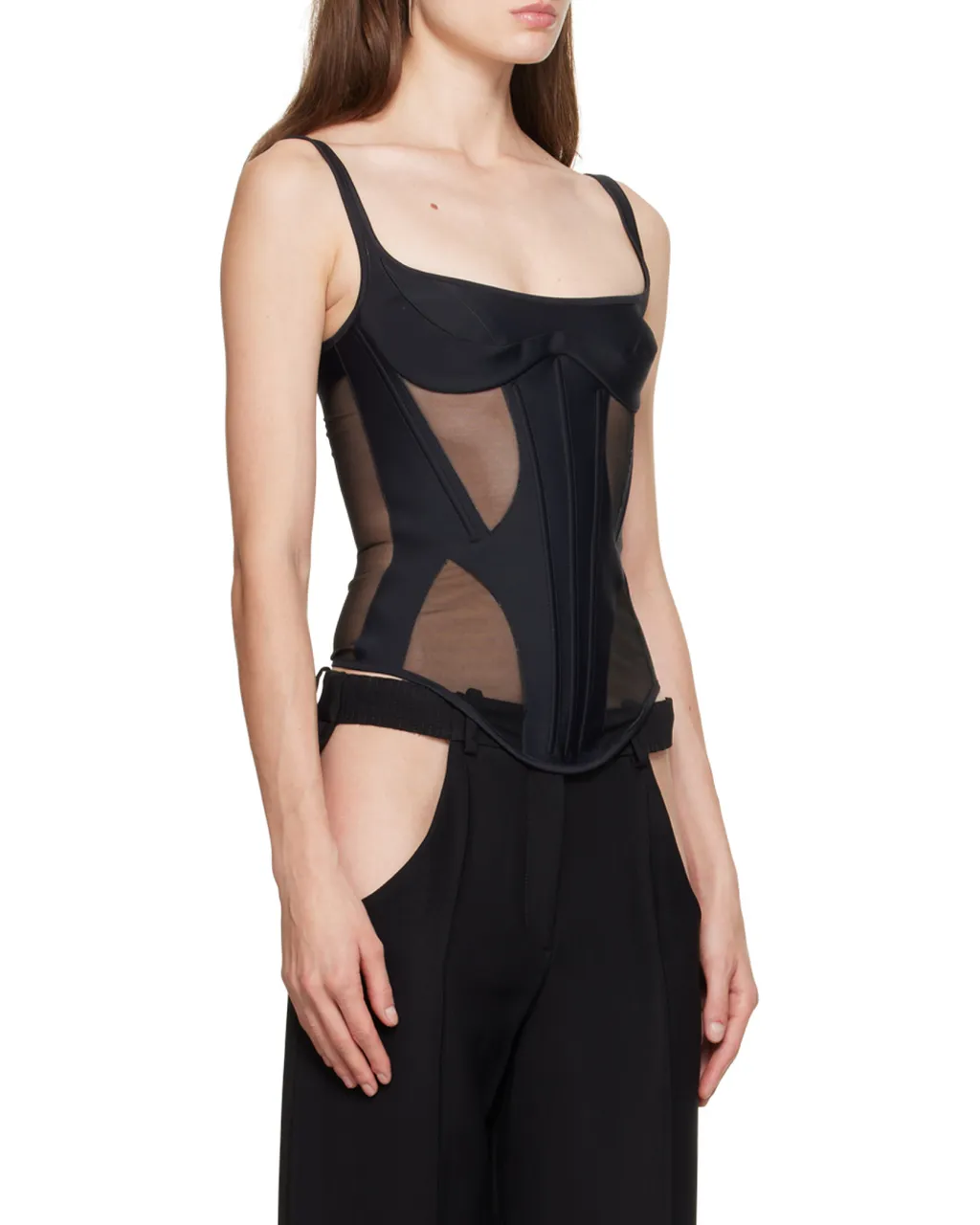 Corset-Style Spaghetti-Strap Top
