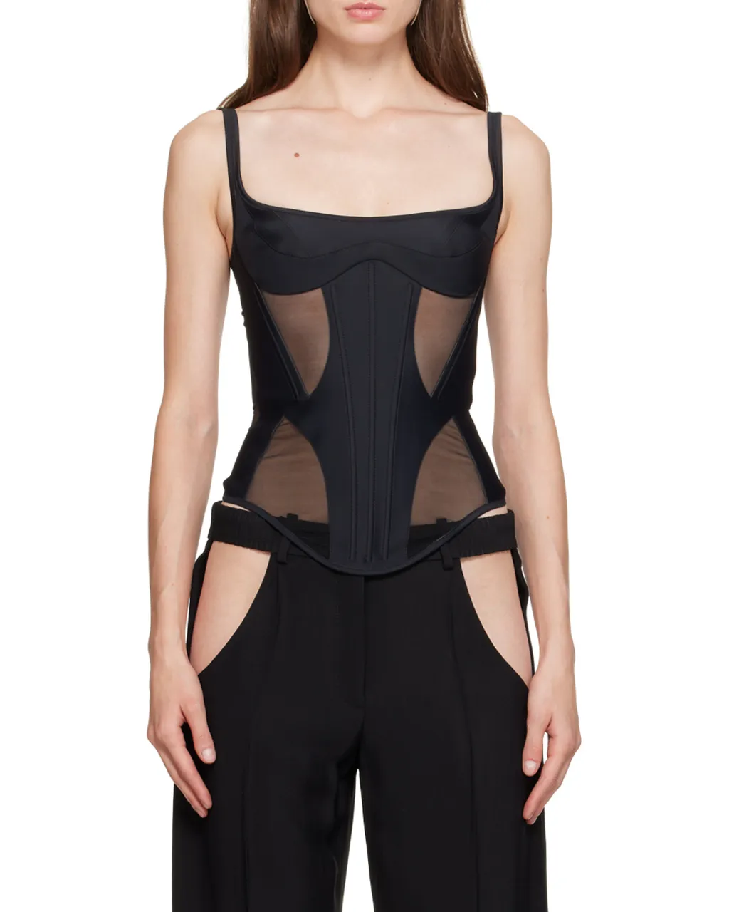 Corset-Style Spaghetti-Strap Top