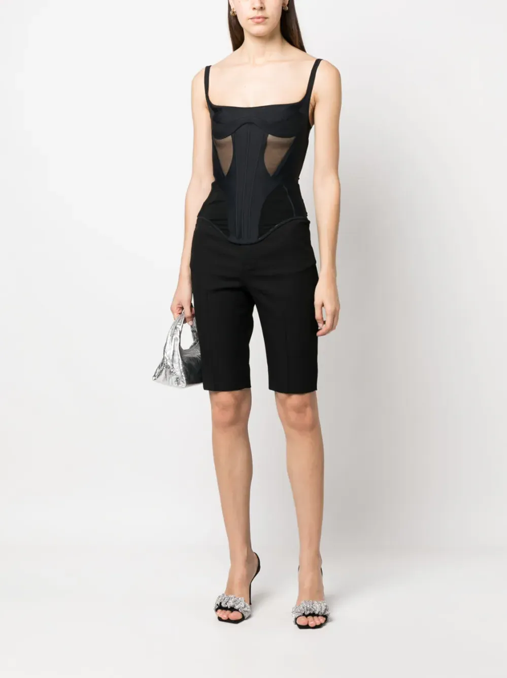 Corset-Style Spaghetti-Strap Top