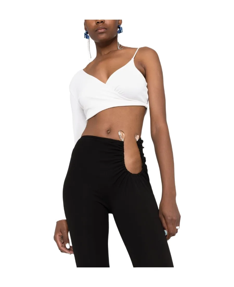 Cut-Out Flared Trousers