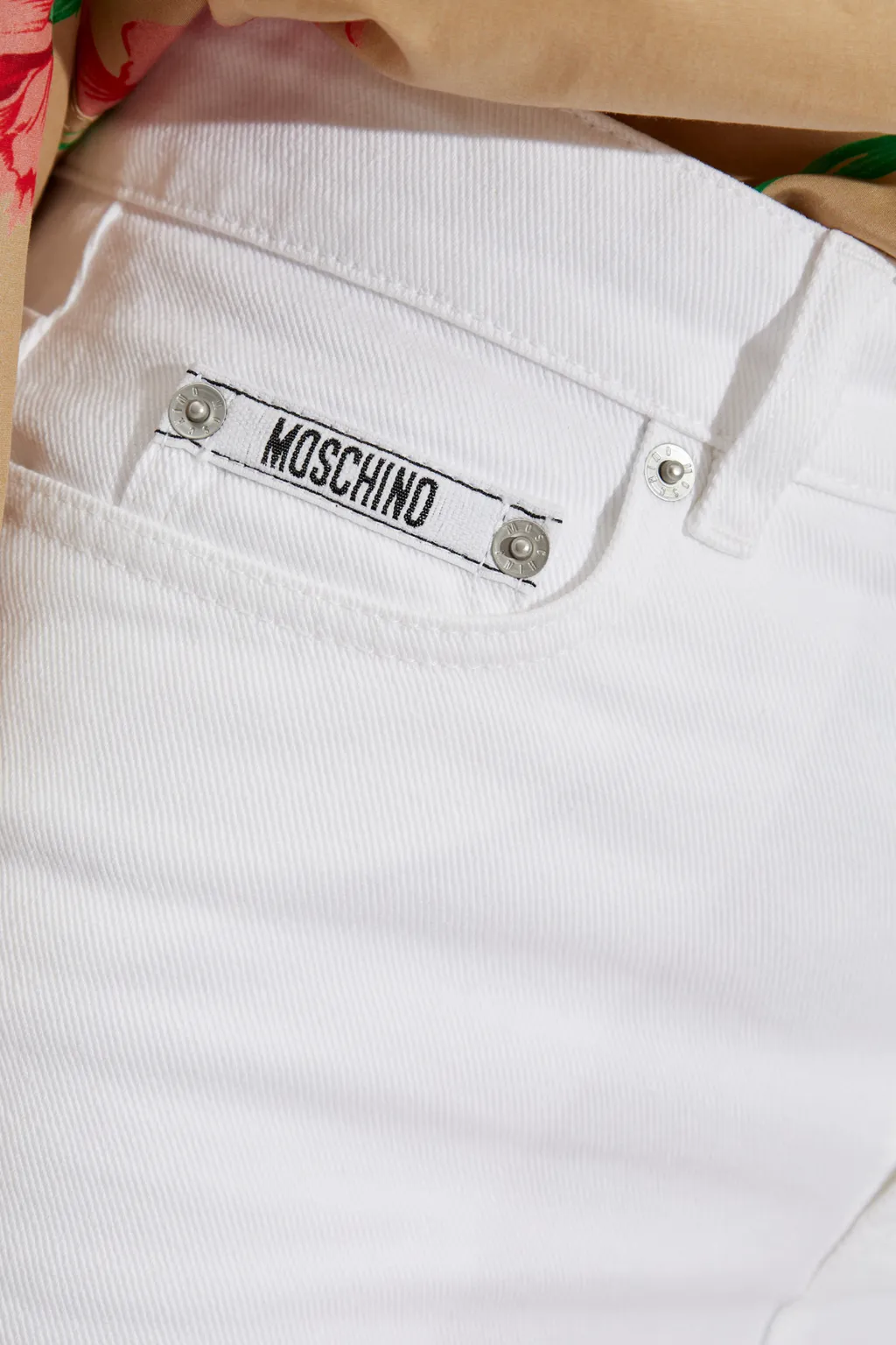 Logo Embroidered Midi Pencil Shirt