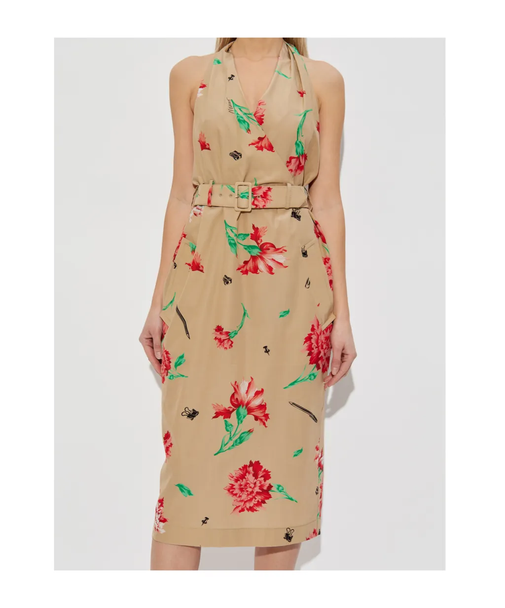 Floral-Motif Dress