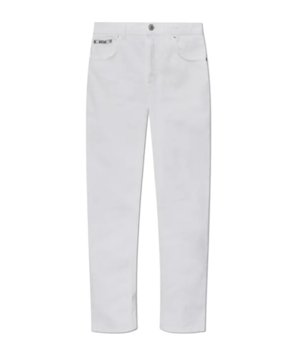 Logo Embroidered Cropped Trousers