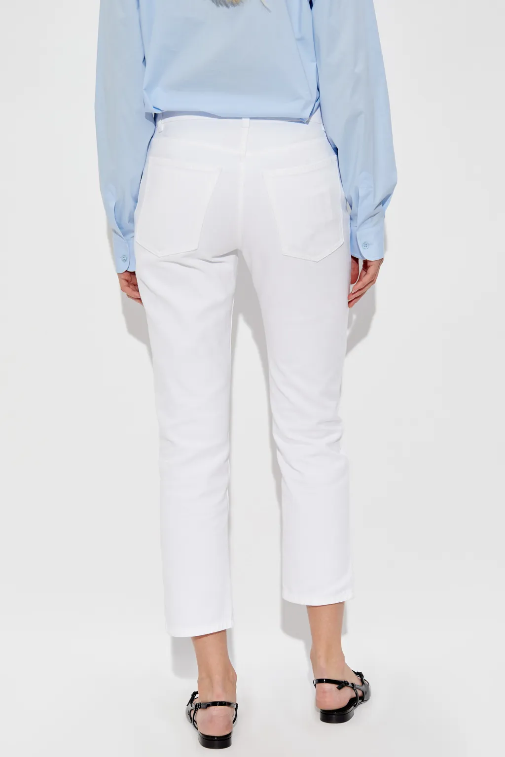 Logo Embroidered Cropped Trousers