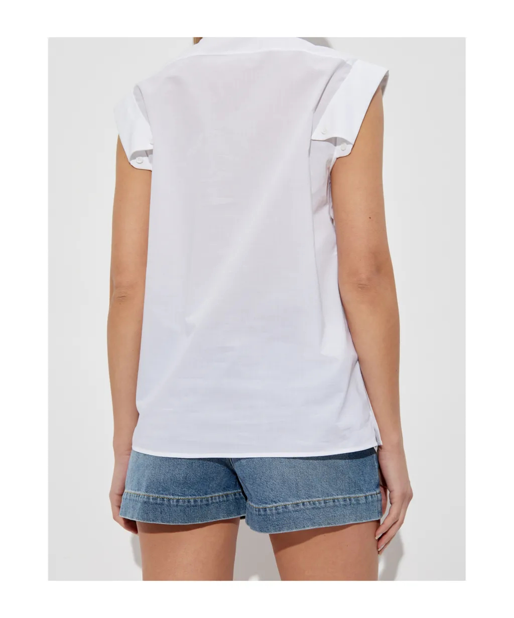 Laurel Embroidered Sleeveless Shirt