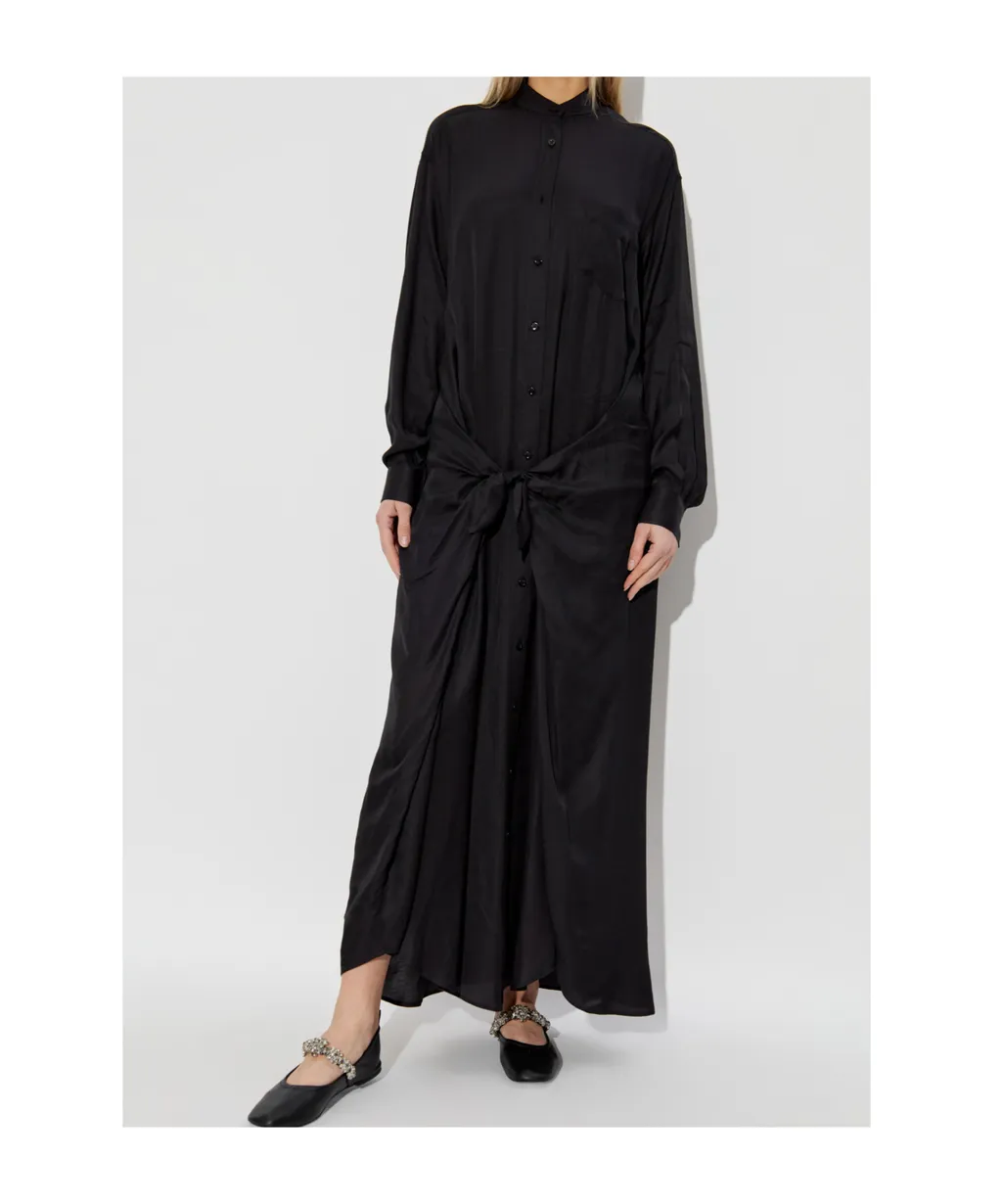 Belted Long-Sleeved Dress