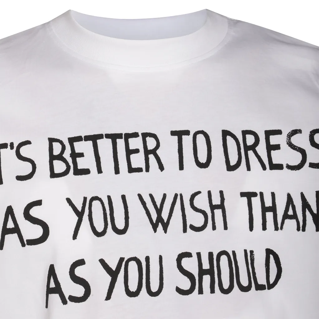 Slogan Printed Crewneck T-Shirt