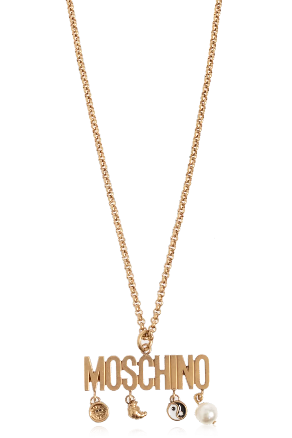 Logo Lettering Charm Detailed Necklace