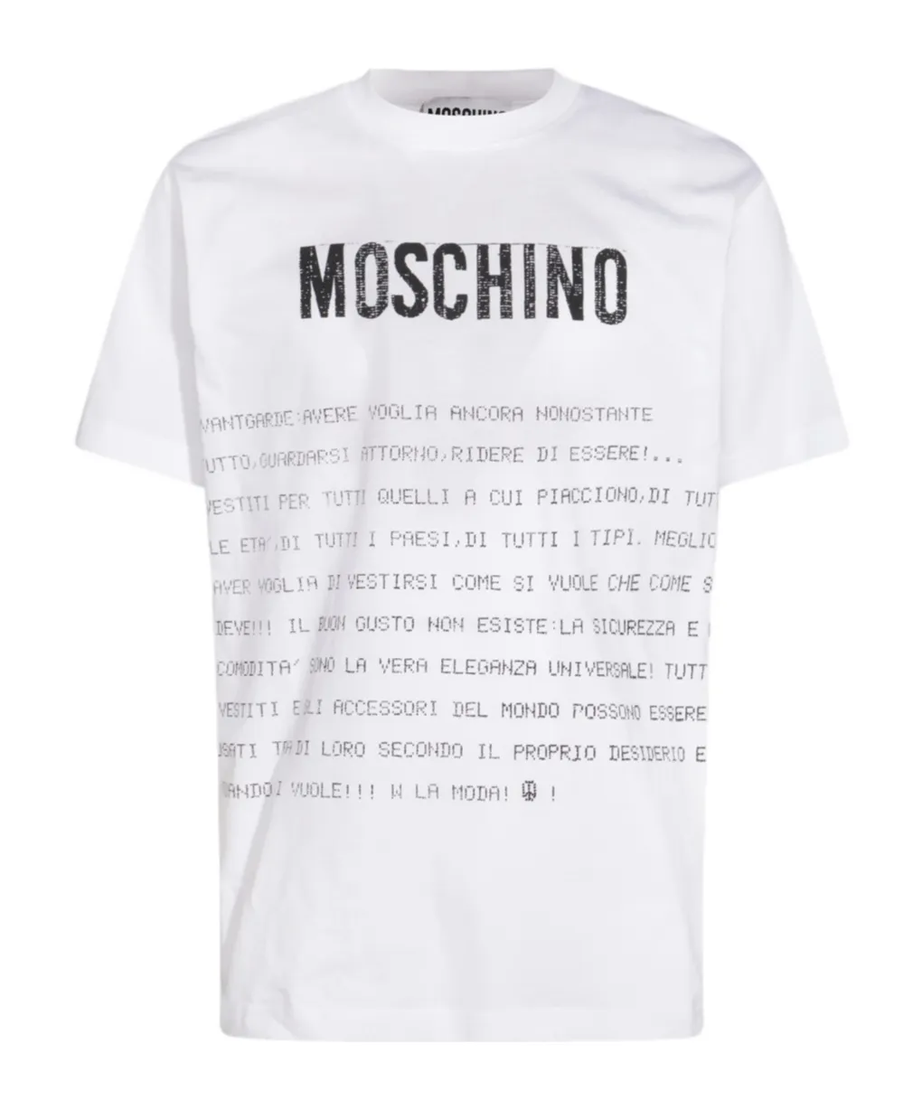 Slogan Printed Crewneck T-Shirt