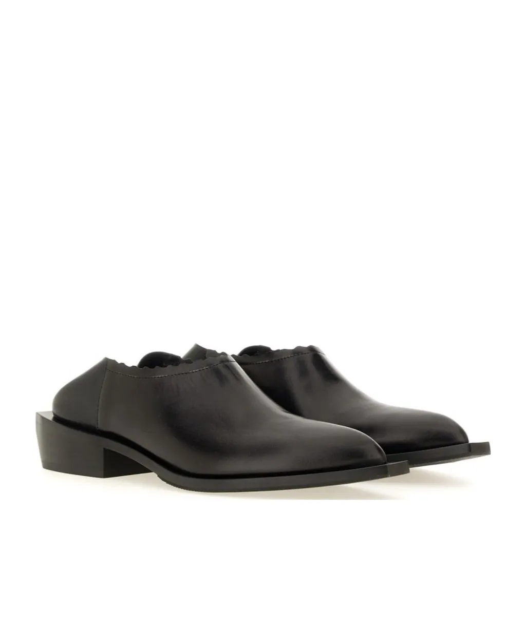 Scallop-Edge Slip-On Loafers