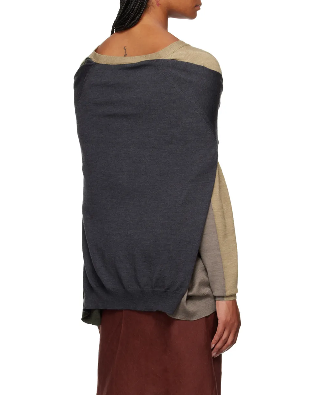 Double Sleeves Panelled Cardigan