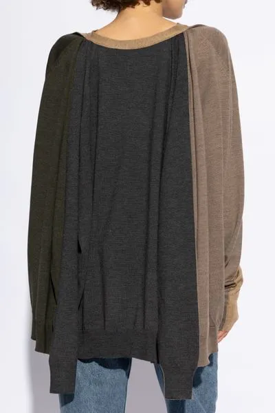 Double Sleeves Panelled Cardigan