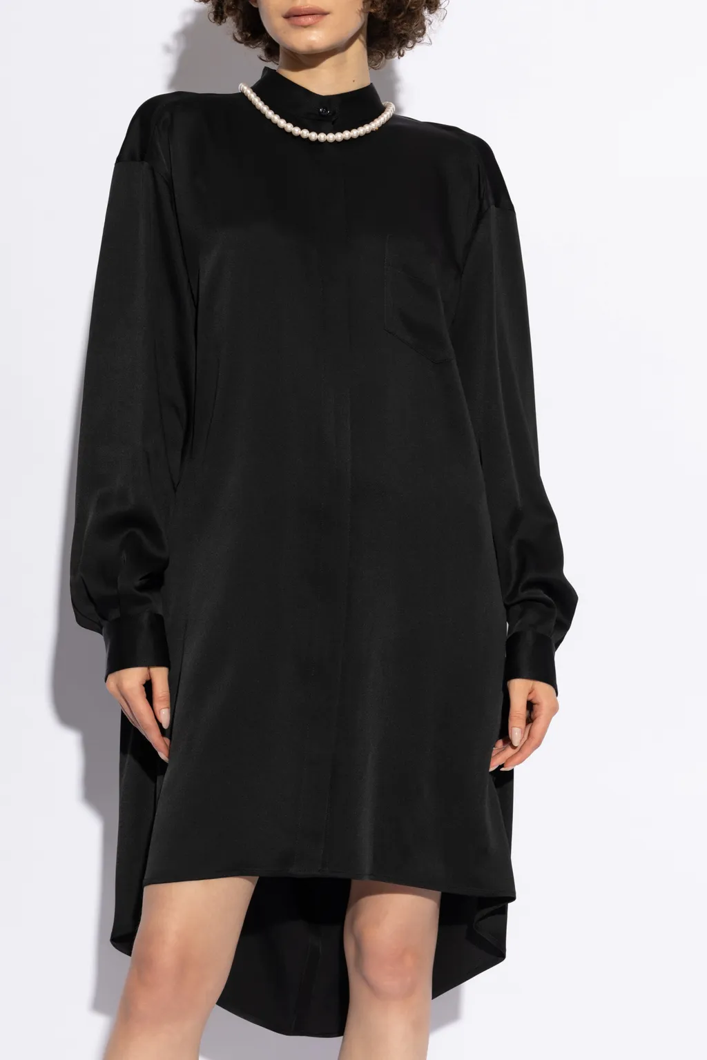Pearl Detailed Draped Dress