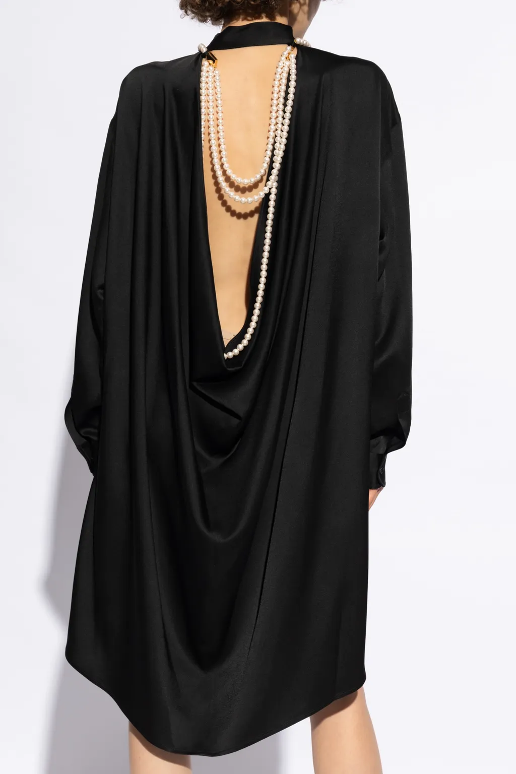 Pearl Detailed Draped Dress