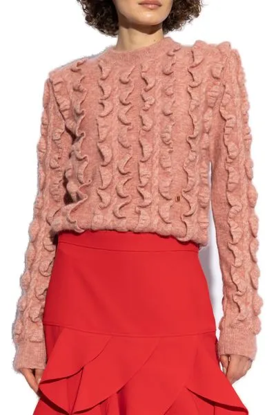 Ruffled Crewneck Jumper
