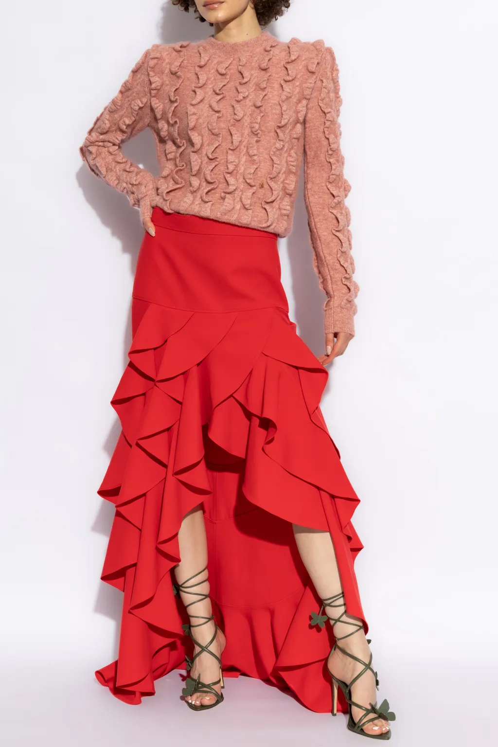 Ruffled Crewneck Jumper