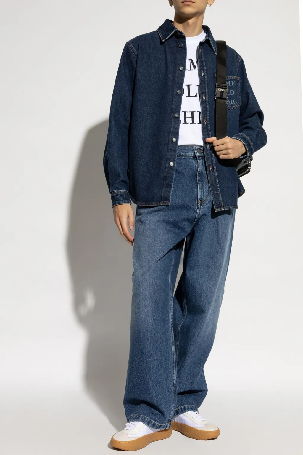 Logo Patch Wide-Leg Jeans