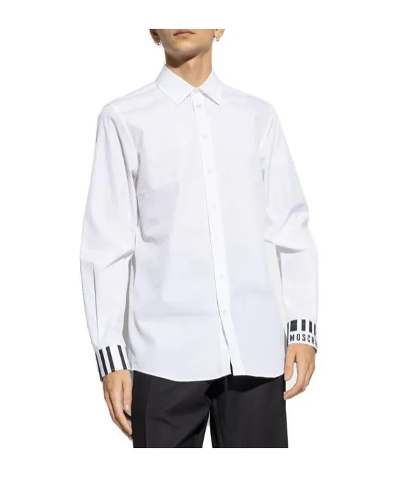 Logo Printed Curved Hem Shirt