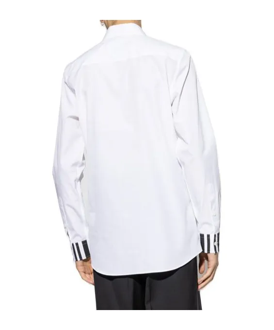 Logo Printed Curved Hem Shirt