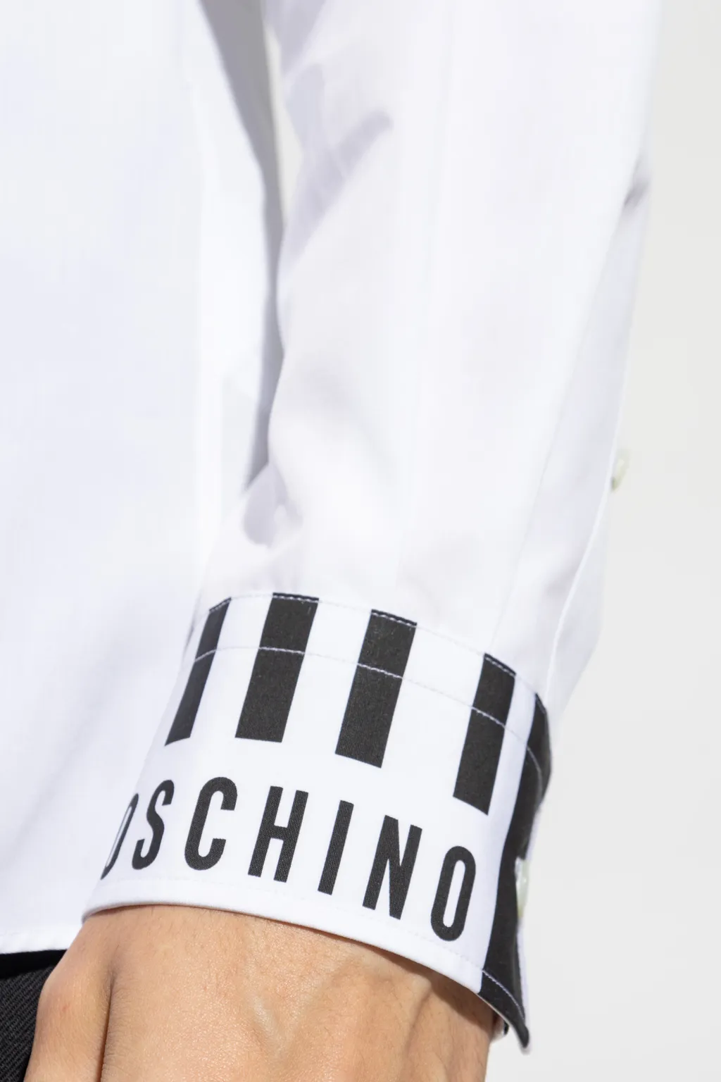 Logo Printed Curved Hem Shirt