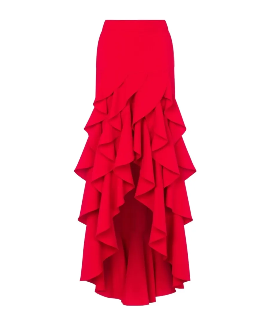 Tiered Asymmetric Skirt