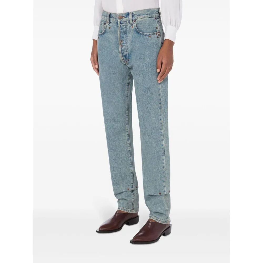 High-Waisted Straight-Leg Jeans