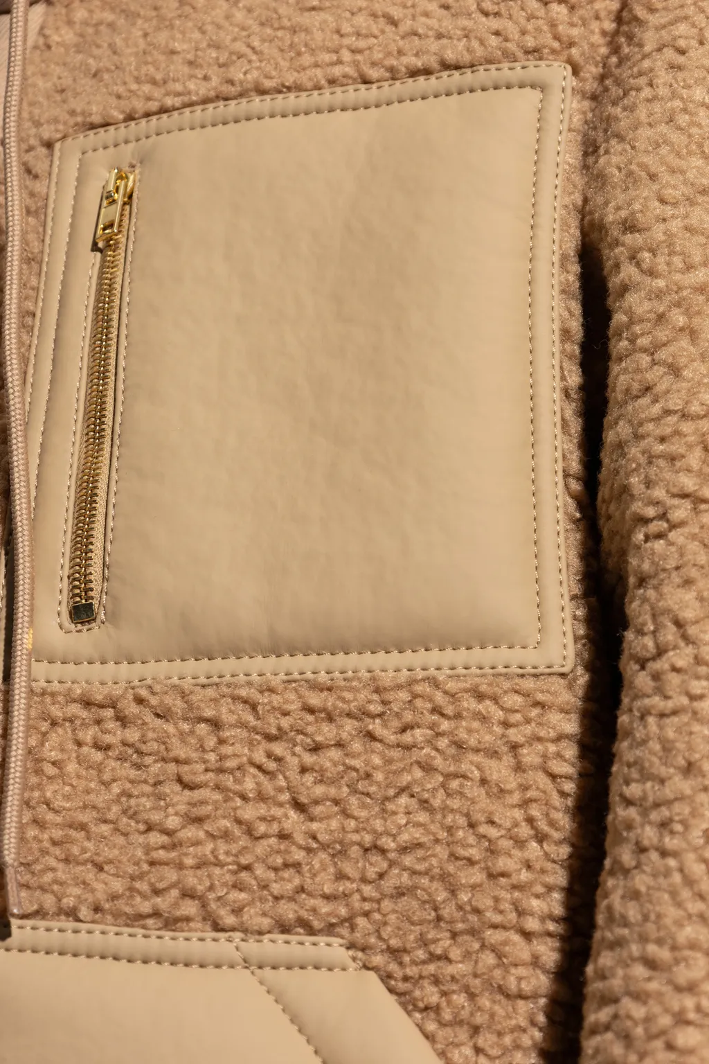 Stand-Up Collar Shearling Jacket