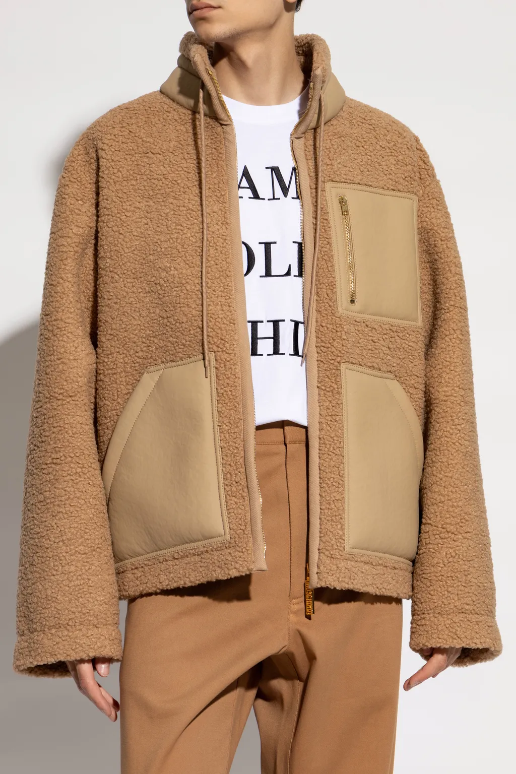 Stand-Up Collar Shearling Jacket