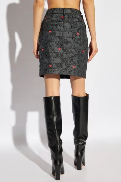 Monogrammed Heart Embroidered Skirt