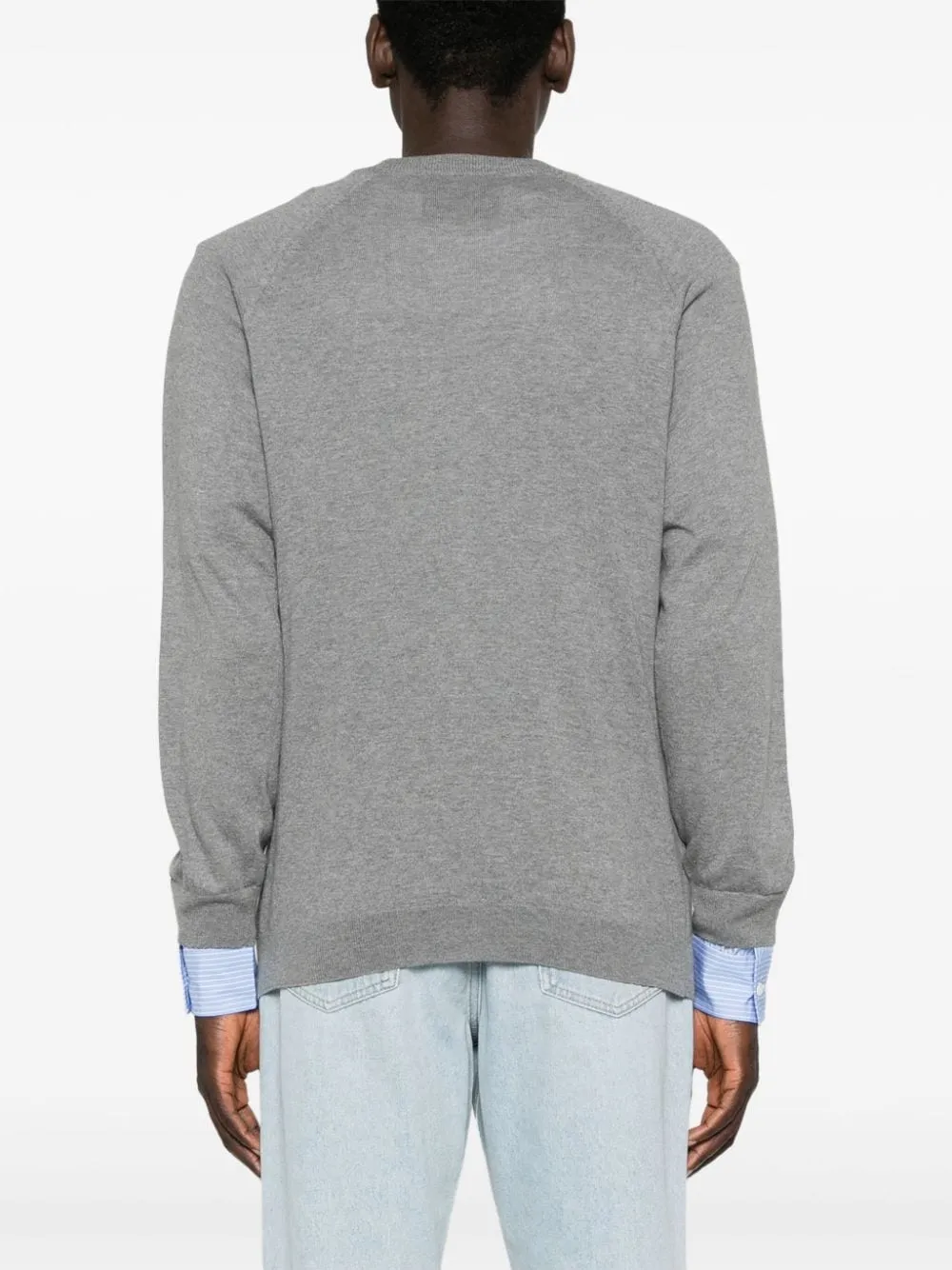 Layered-Details Knitted Cardigan