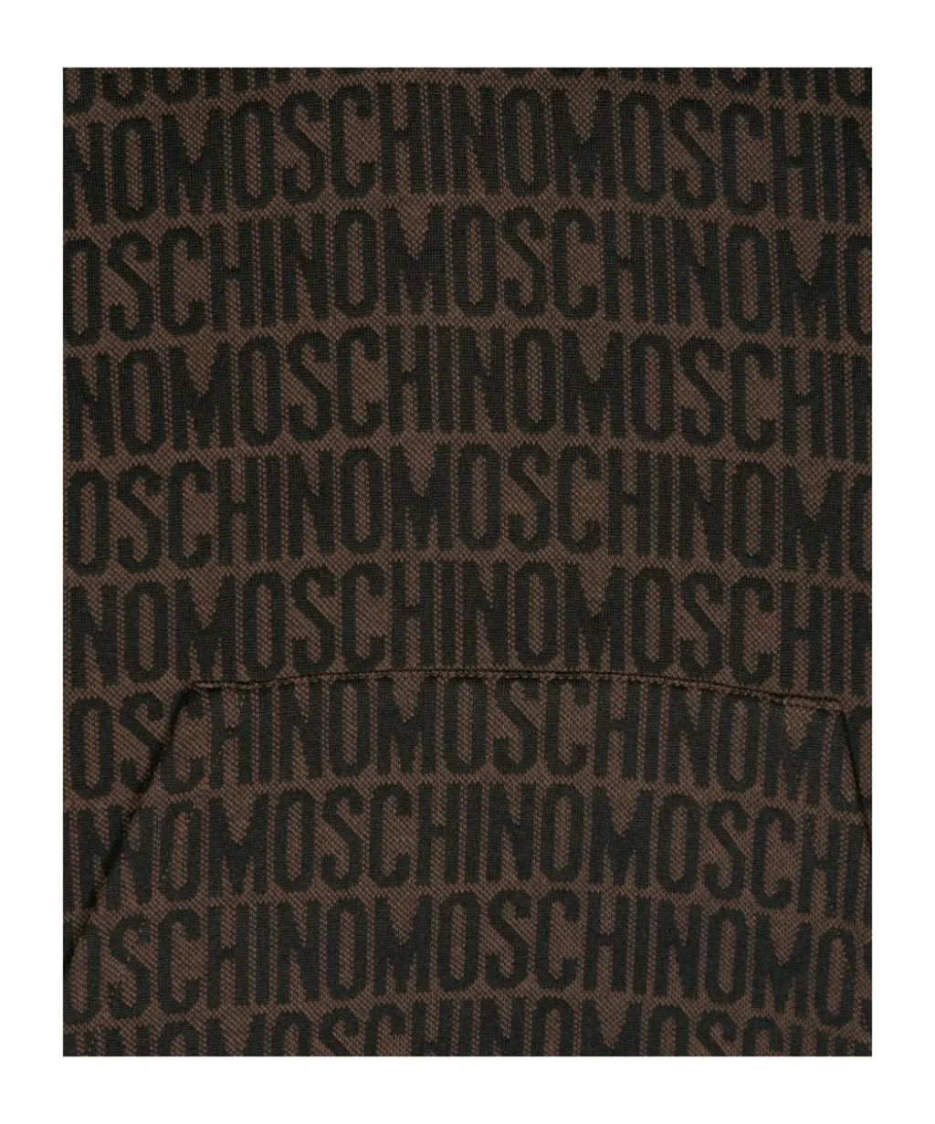 All-Over Logo-Embossed Long-Sleeved Hoodie