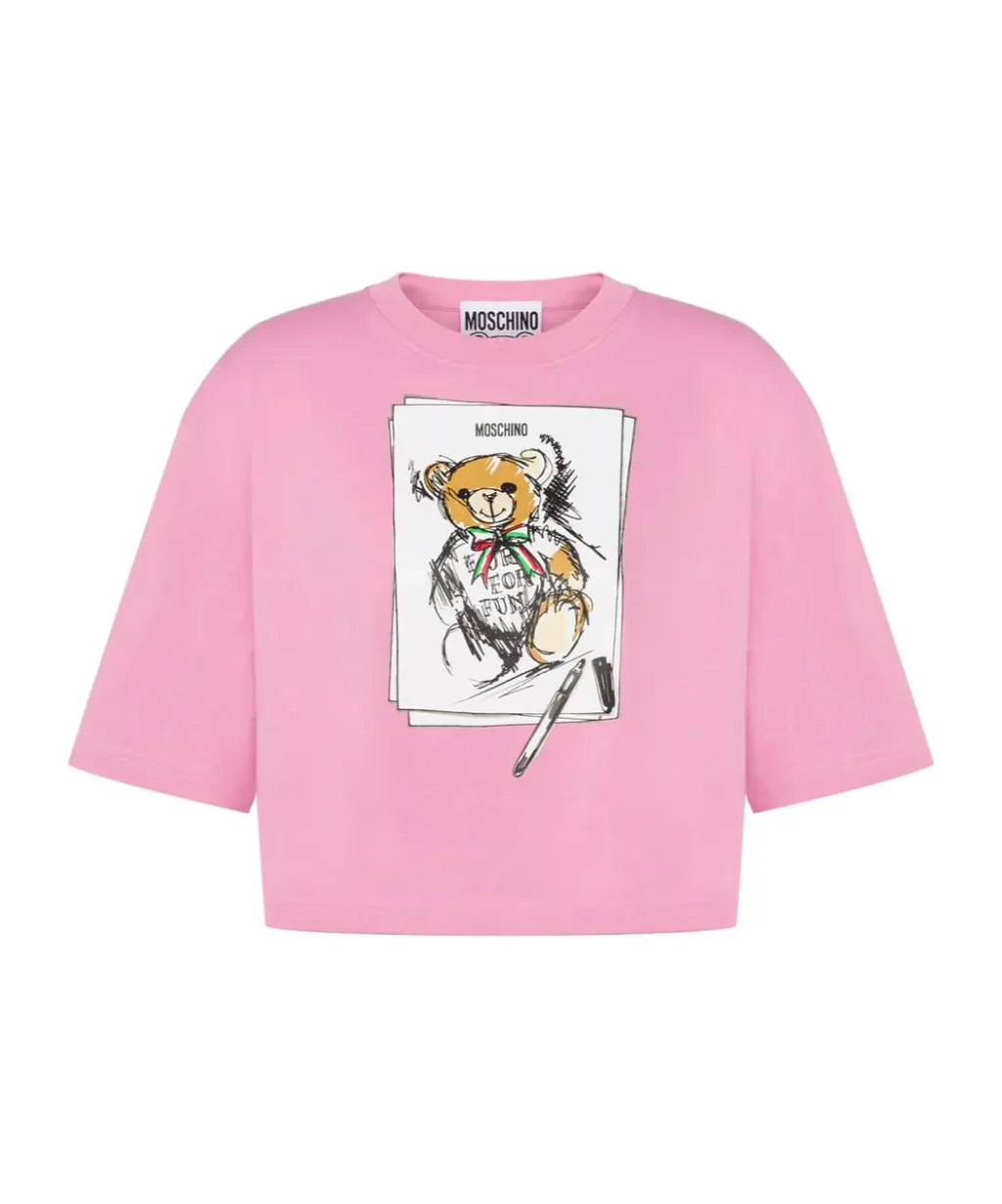 Logo Printed Cropped T-Shirt
