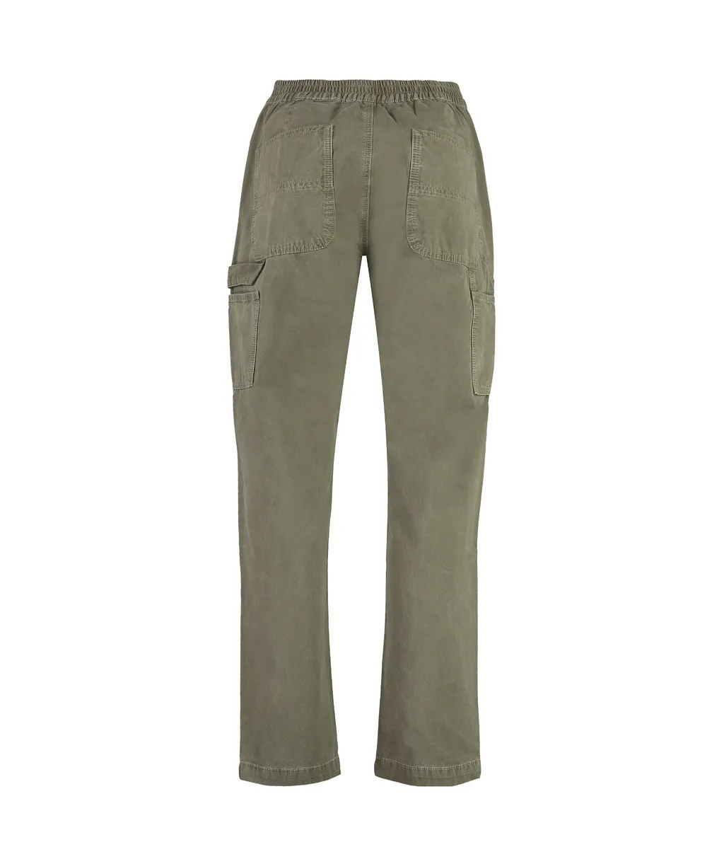 Logo Embroidered Straight-Leg Trousers