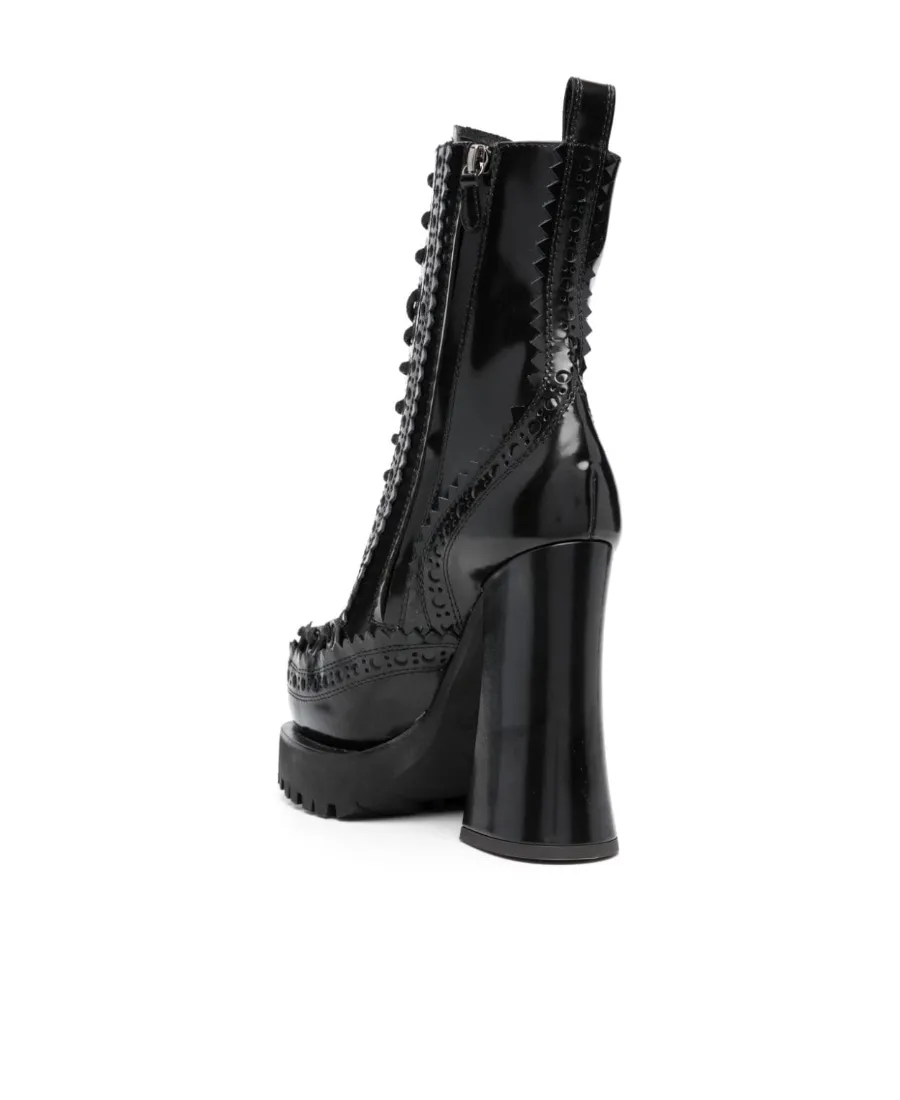 Round-Headed High-Heeled Boots