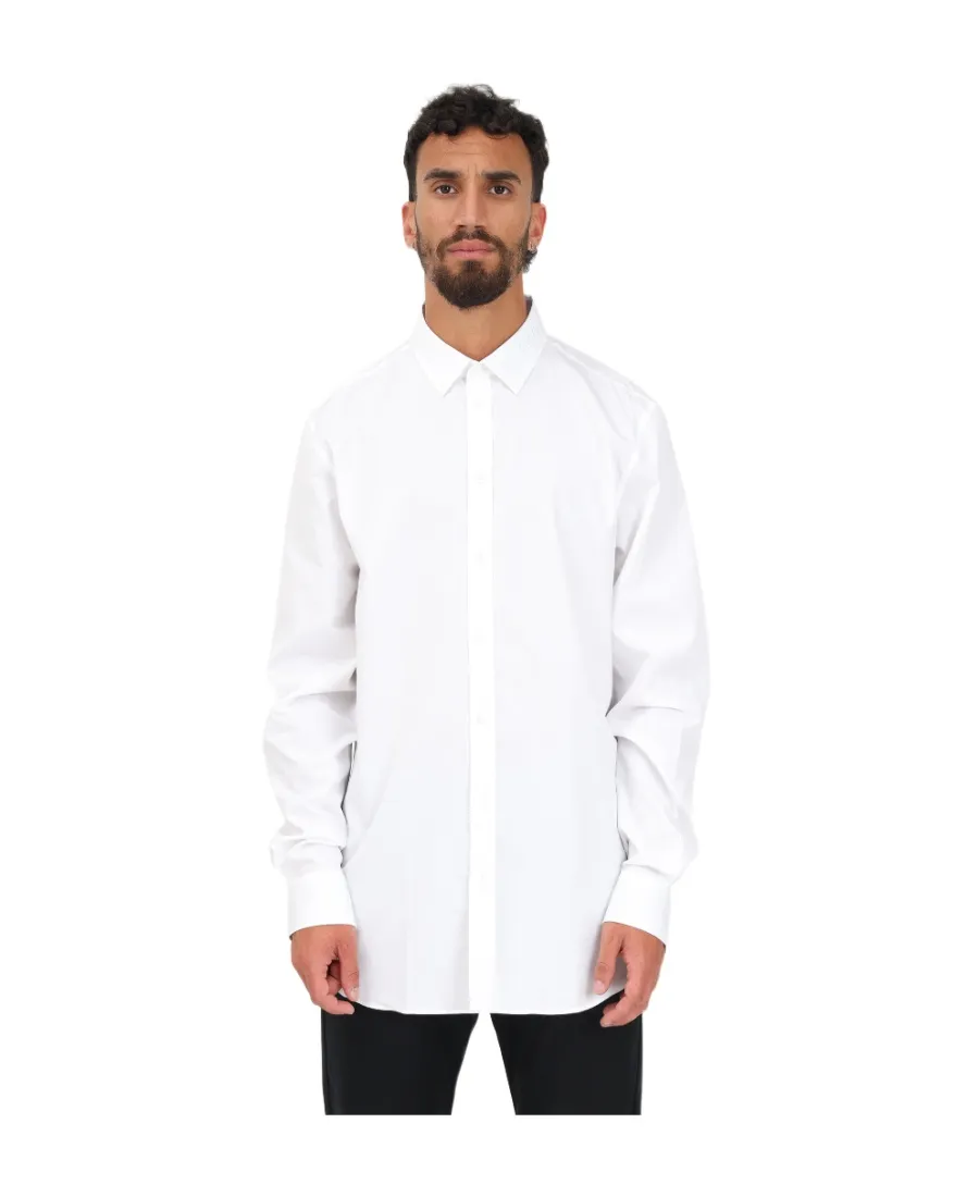 Logo-Embroidered Long-Sleeve Cotton Shirt